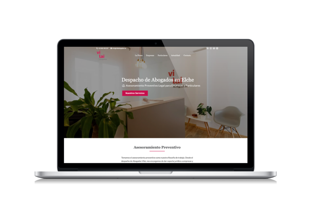 diseño web vilai abogados