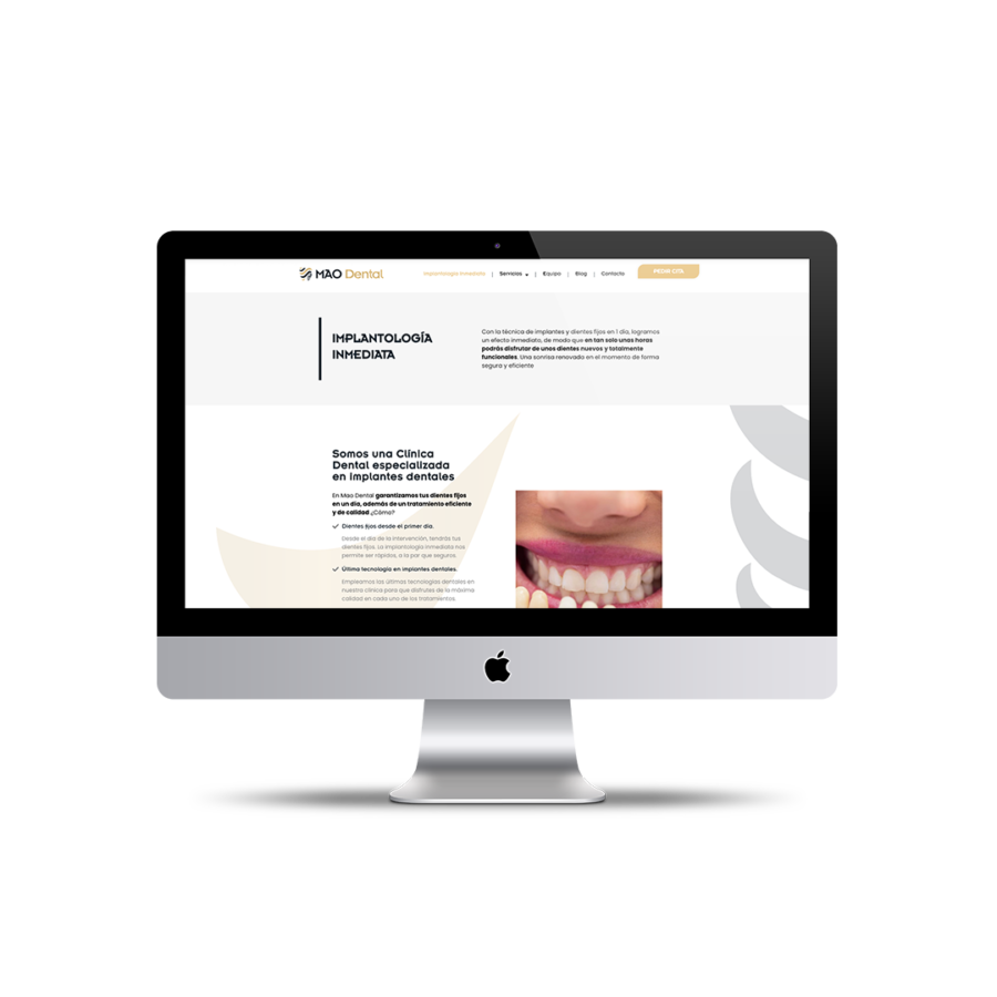 diseño web clinica dental